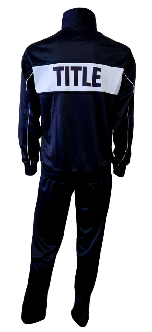 Title Tracksuit: Nylon Black - Top and Pants Set